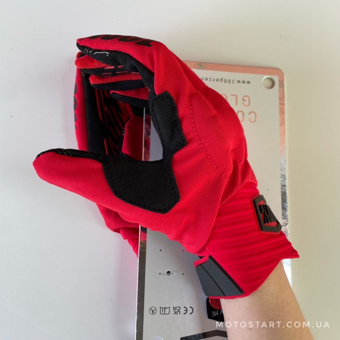 Рукавиці Ride 100% COGNITO Smart Shock Glove червоні