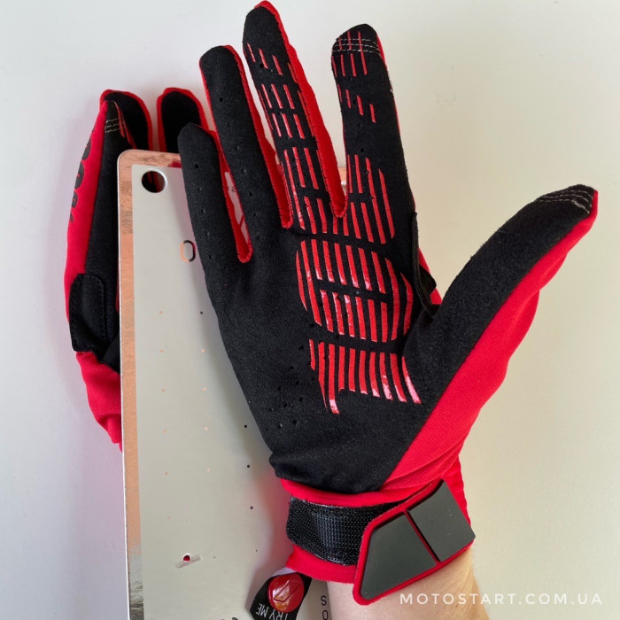 Рукавиці Ride 100% COGNITO Smart Shock Glove червоні