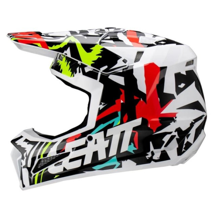 Шолом LEATT Helmet Moto 3.5 + Goggle (Zebra)