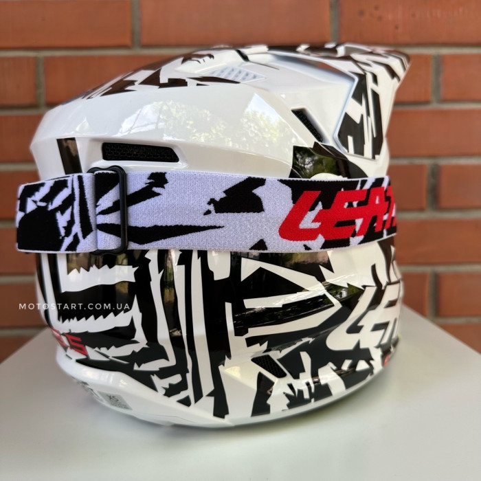 Шолом LEATT Helmet Moto 3.5 + Goggle (Zebra)