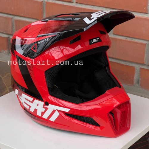 Шолом Leatt Helmet Moto 2.5 Red and black
