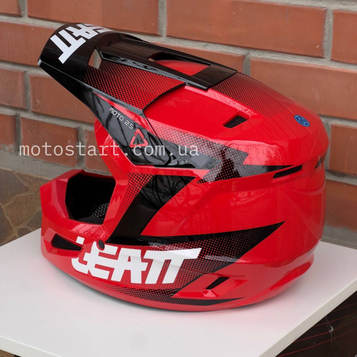 Шолом Leatt Helmet Moto 2.5 Red and black