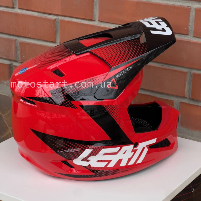 Шолом Leatt Helmet Moto 2.5 Red and black