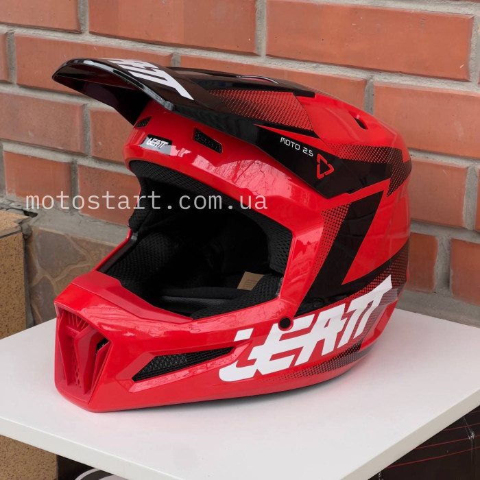 Шолом Leatt Helmet Moto 2.5 Red and black
