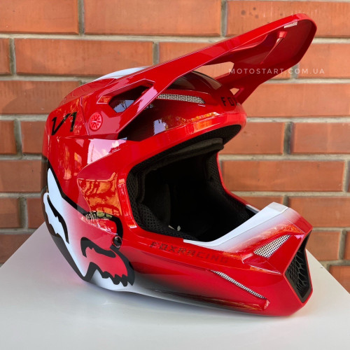 Шолом  FOX V1 TOXSYK HELMET (flo red)