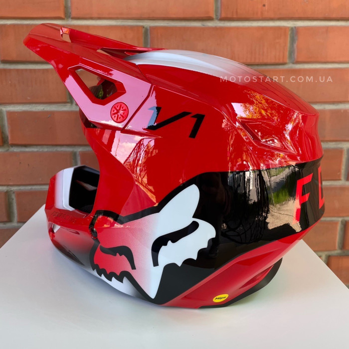 Шолом FOX V1 TOXSYK HELMET (flo red)