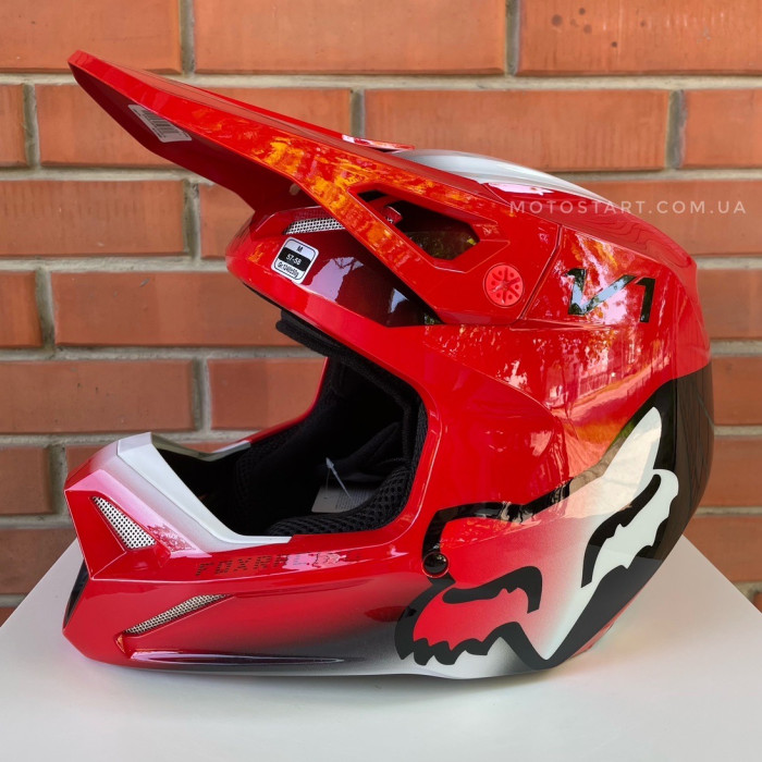 Шолом FOX V1 TOXSYK HELMET (flo red)