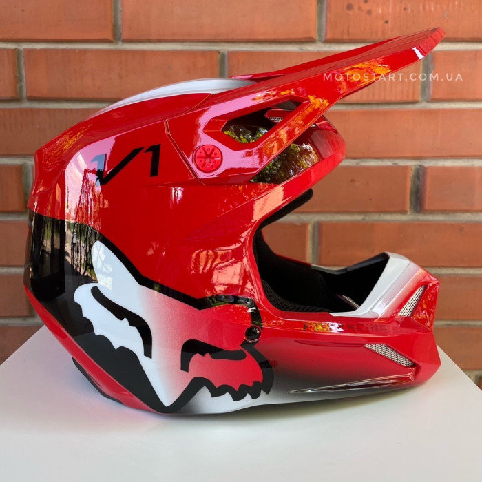 Шолом FOX V1 TOXSYK HELMET (flo red)
