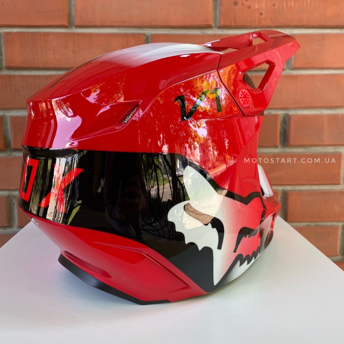 Шолом FOX V1 TOXSYK HELMET (flo red)