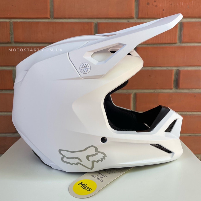 Шолом FOX V1 SOLID HELMET (Matte white)