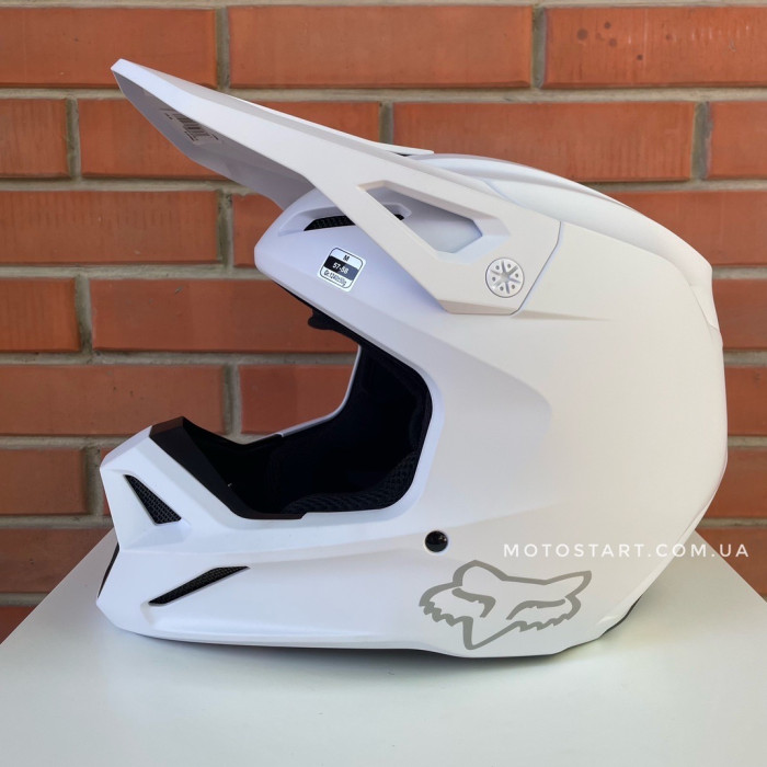 Шолом FOX V1 SOLID HELMET (Matte white)