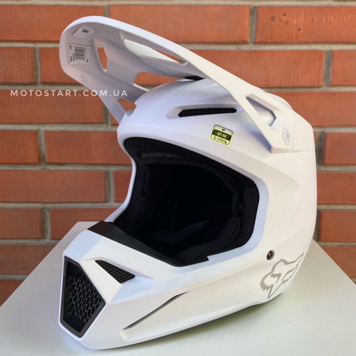 Шолом FOX V1 SOLID HELMET (Matte white)