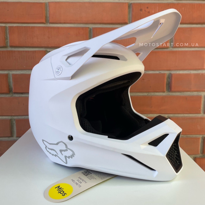 Шолом FOX V1 SOLID HELMET (Matte white)