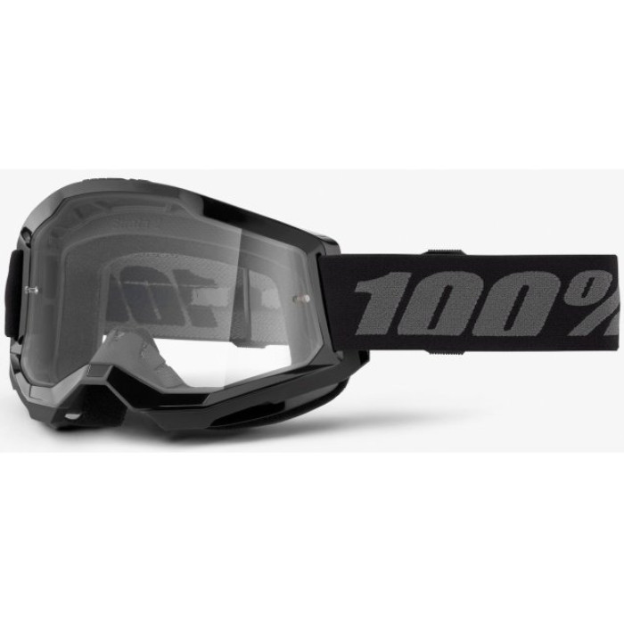 Мото окуляри 100% STRATA 2 Goggle Black - Clear Lens