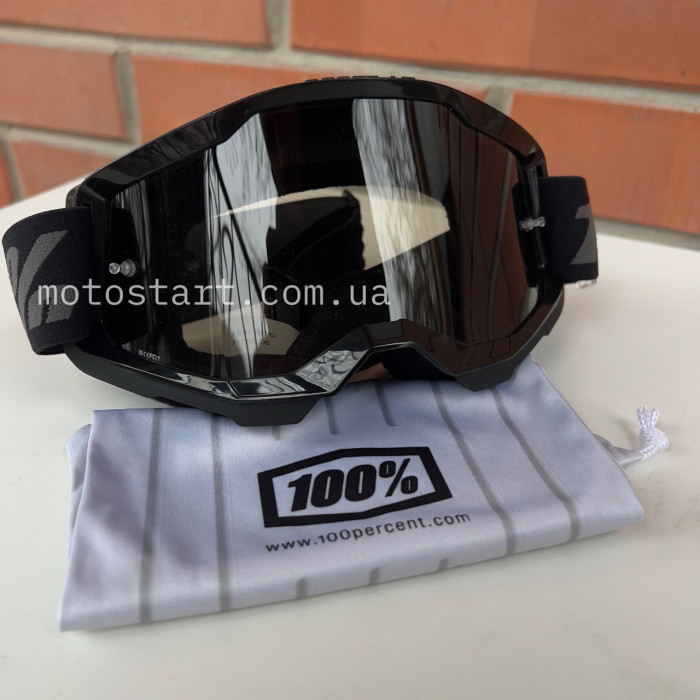 Мото окуляри 100% STRATA 2 Goggle Black - Clear Lens