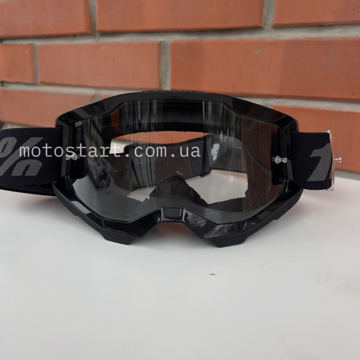 Мото окуляри 100% STRATA 2 Goggle Black - Clear Lens