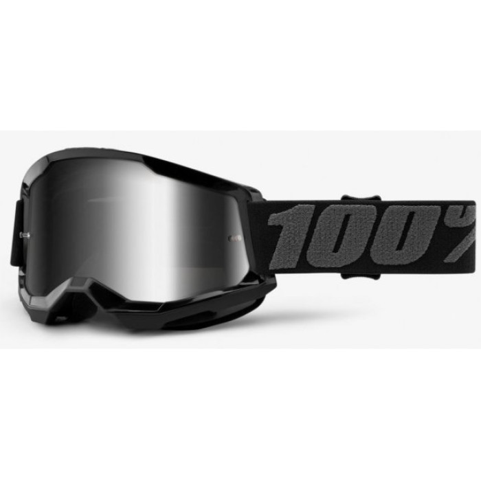 Мото окуляри 100% STRATA 2 Goggle Black - Mirror Silver Lens