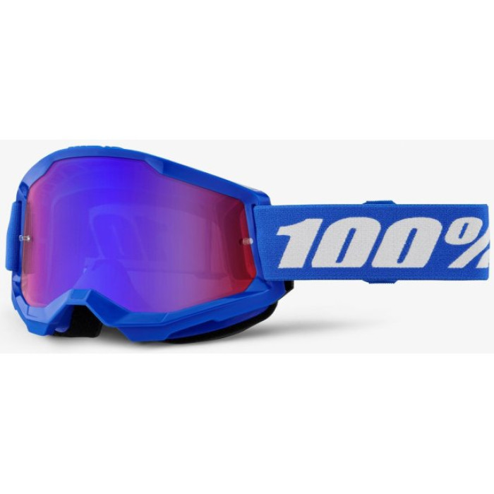 Мото окуляри 100% STRATA 2 Goggle Blue - Mirror Blue Lens