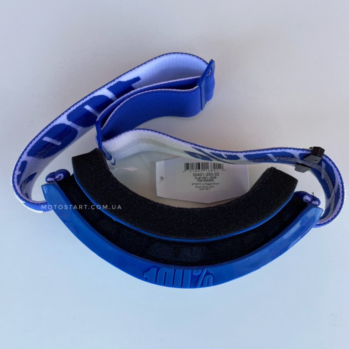 Мото окуляри 100% STRATA 2 Goggle Blue - Mirror Blue Lens