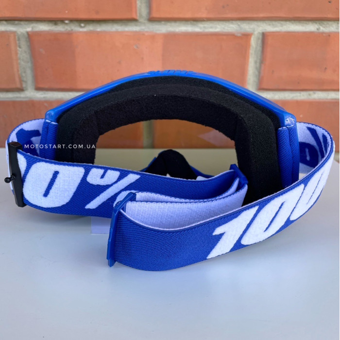 Мото окуляри 100% STRATA 2 Goggle Blue - Mirror Blue Lens