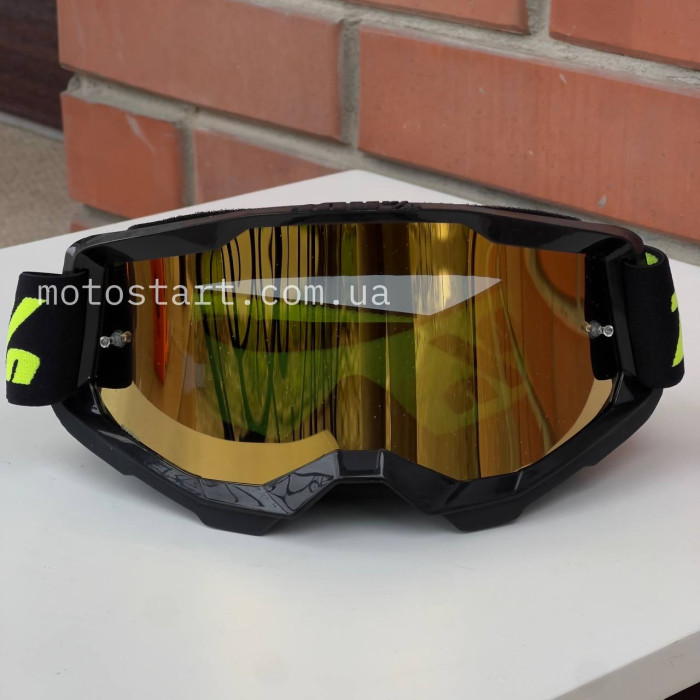 Мото окуляри 100% STRATA 2 Goggle Solar Eclipse - Mirror Gold Lens