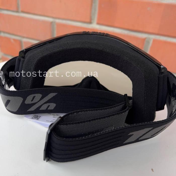 Мото окуляри 100% STRATA 2 Goggle SAND Goggle Black - Smoke Lens