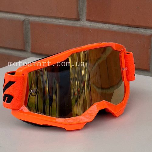 Дитячі мото окуляри 100% STRATA 2 Youth Goggle [Neon Orange]