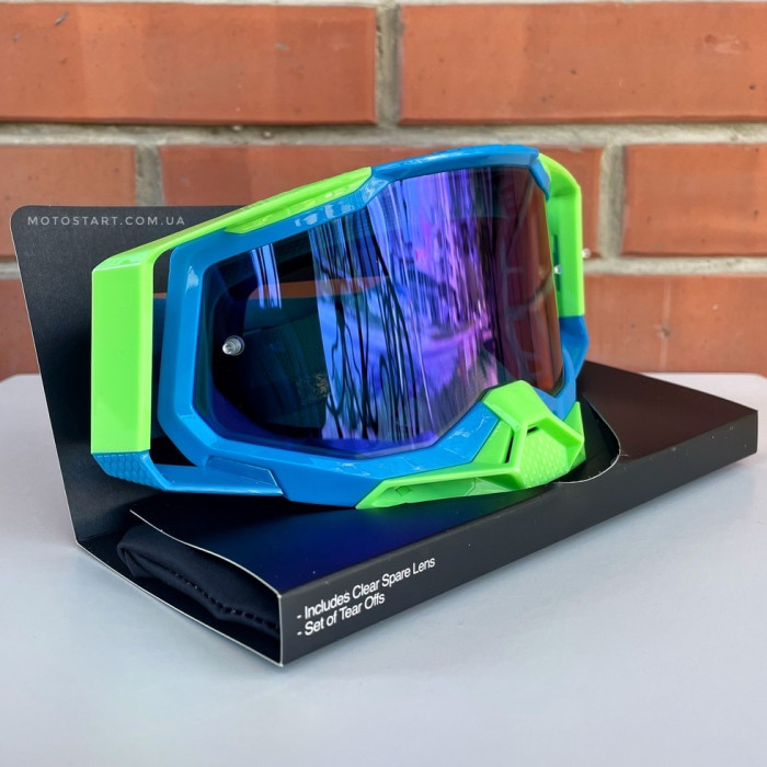Мото окуляри 100% Racecraft 2 Goggle Fremont - Mirror Blue Lens