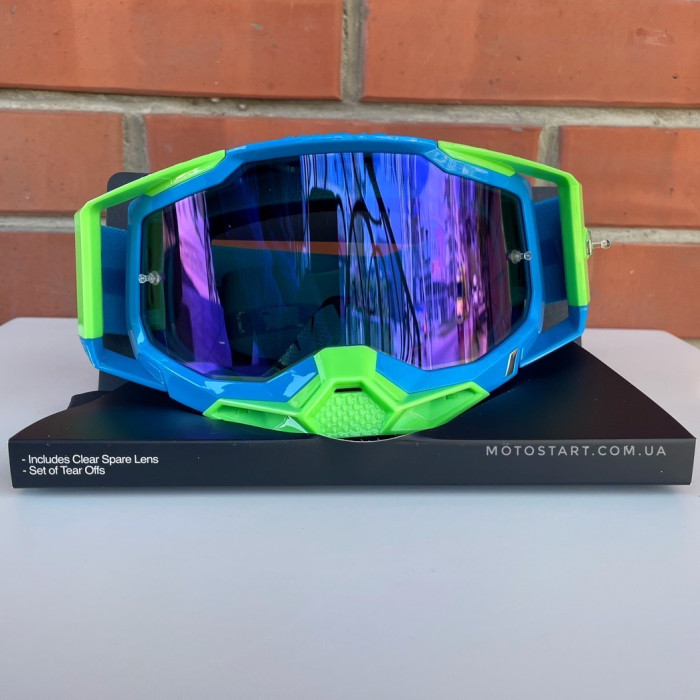 Мото окуляри 100% Racecraft 2 Goggle Fremont - Mirror Blue Lens
