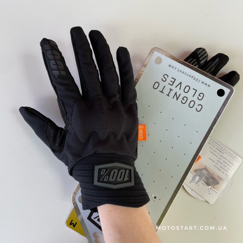 Рукавиці Ride 100% COGNITO Smart Shock Glove чорні