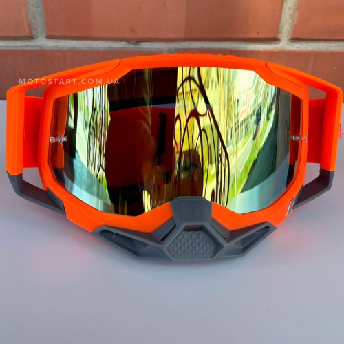 Мото окуляри 100% Racecraft 2 Goggle Kerv - Mirror Gold Lens