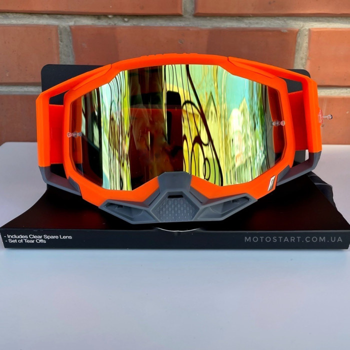 Мото окуляри 100% Racecraft 2 Goggle Kerv - Mirror Gold Lens