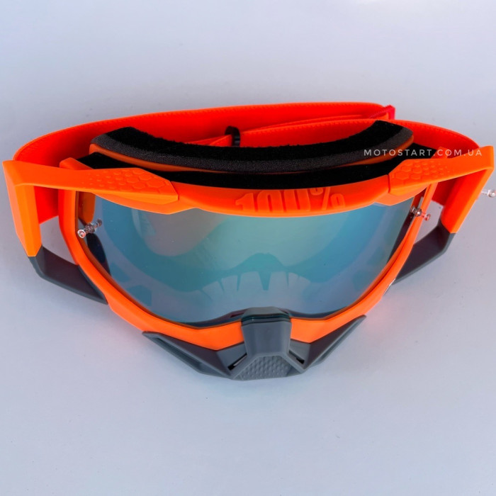 Мото окуляри 100% Racecraft 2 Goggle Kerv - Mirror Gold Lens