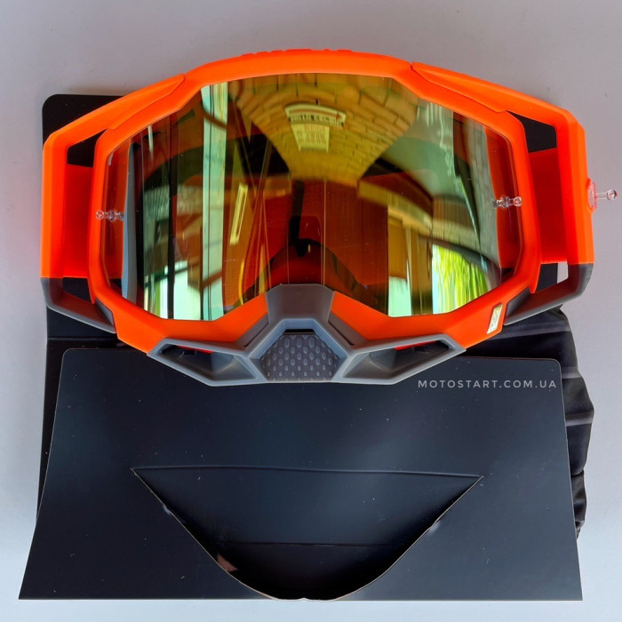 Мото окуляри 100% Racecraft 2 Goggle Kerv - Mirror Gold Lens