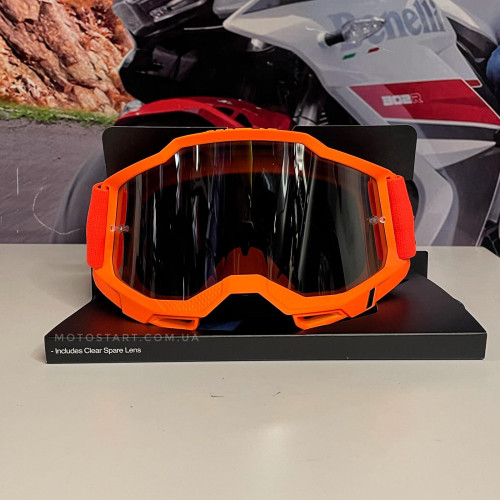 Мото окуляри 100% ACCURI 2 Goggle Orange - Mirror Silver Lens