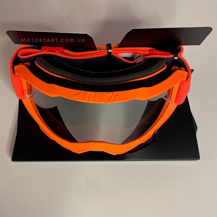 Мото окуляри 100% ACCURI 2 Goggle Orange - Mirror Silver Lens