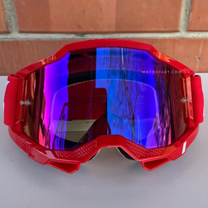 Мото окуляри 100% ACCURI 2 Red - Mirror Red/Blue Lens