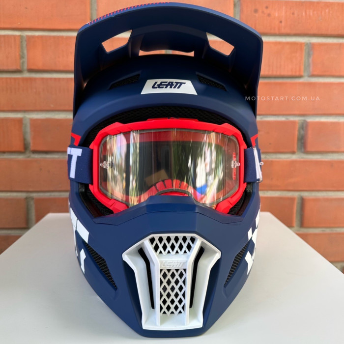 Шолом LEATT Helmet Moto 3.5 + Goggle (Royal)