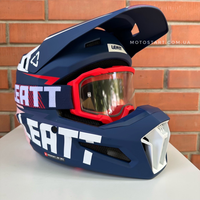 Шолом LEATT Helmet Moto 3.5 + Goggle (Royal)
