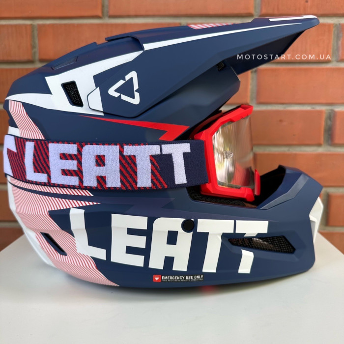 Шолом LEATT Helmet Moto 3.5 + Goggle (Royal)