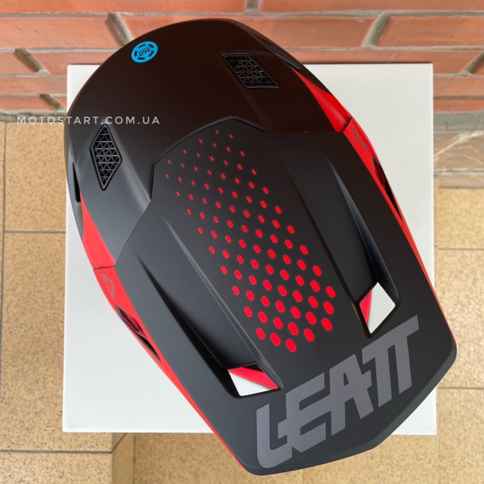 Шолом LEATT Helmet Moto 8.5 + Goggle (червоний)