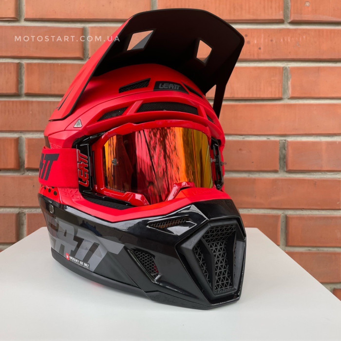 Шолом LEATT Helmet Moto 8.5 + Goggle (червоний)