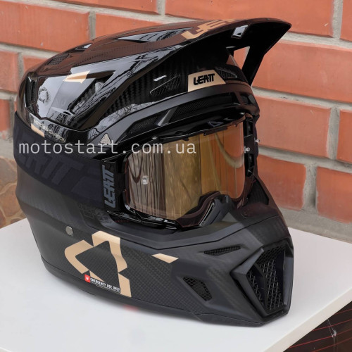 Шолом Leatt Helmet Moto 9.5 + Google (Carbon)