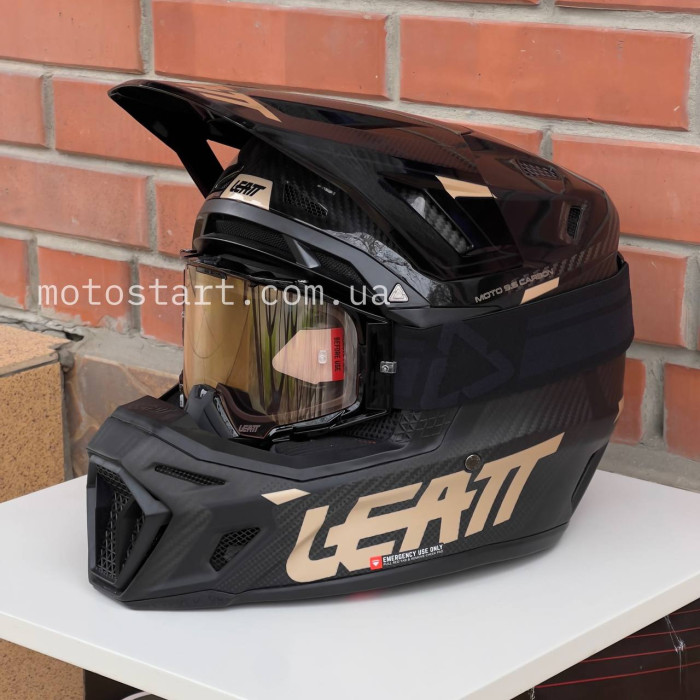 Шолом Leatt Helmet Moto 9.5 + Google (Carbon)