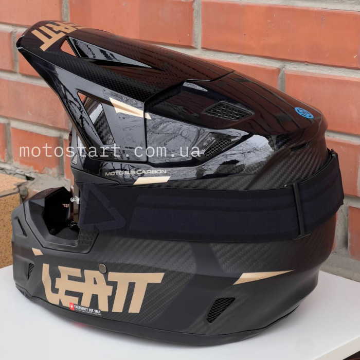 Шолом Leatt Helmet Moto 9.5 + Google (Carbon)