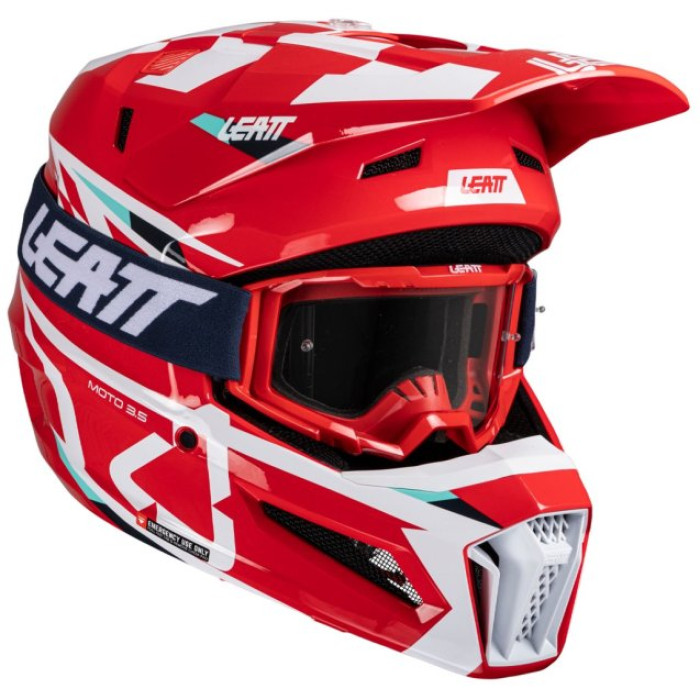 Шолом LEATT Helmet Moto 3.5 + Goggle (Red)