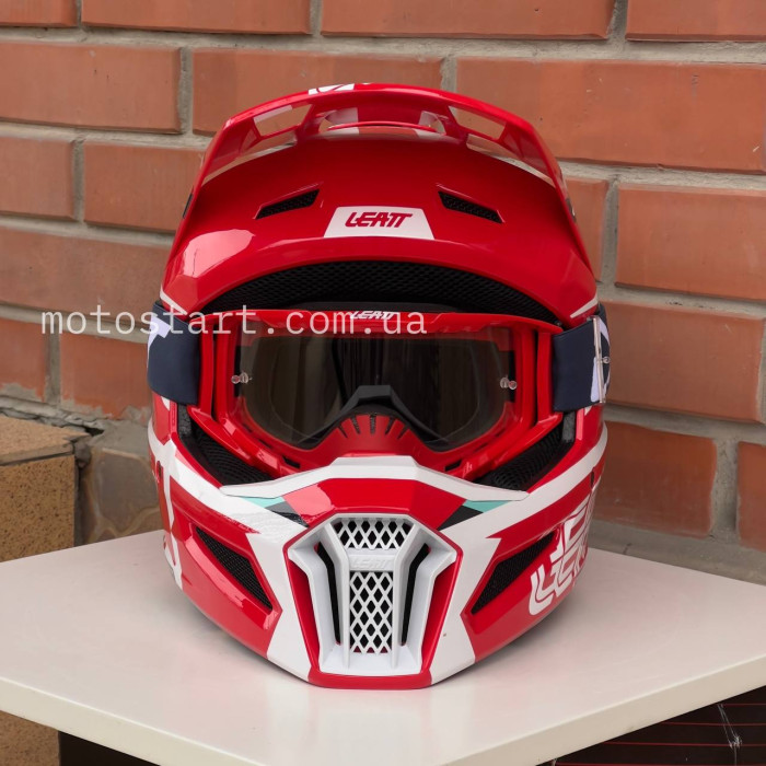 Шолом LEATT Helmet Moto 3.5 + Goggle (Red)