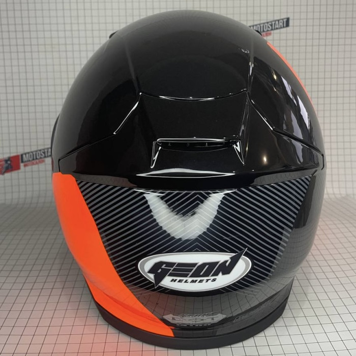 Шолом GEON 950 GLOSSY BLACK/ORANGE модуляр з окулярами