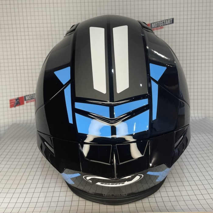 Шолом GEON 985 GLOSSY BLACK LIGHT BRIGHT BLUE/GREY