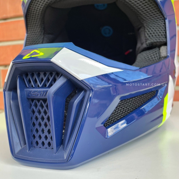 Шолом Leatt Helmet Moto 2.5 жовто-блакитний